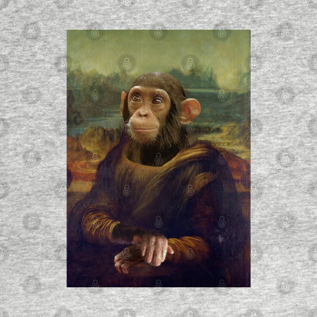 Mona Lisa Chimpanzee by luigitarini